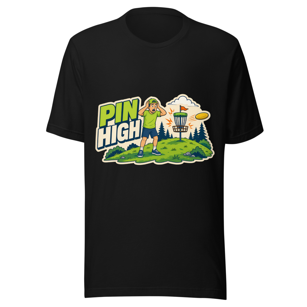 Pin High - Bella+Canvas 3001 Black front