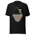 Floating Pine Island - Bella+Canvas 3001 Black front