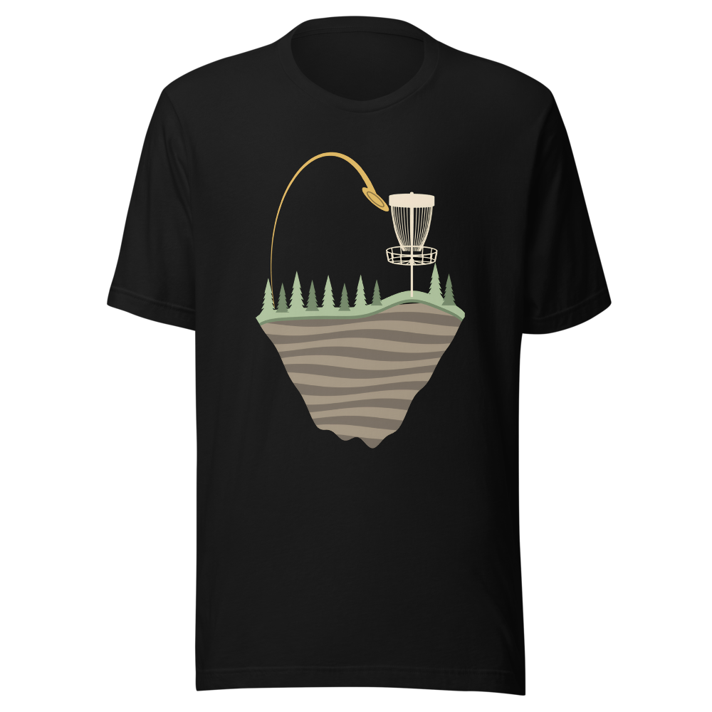 Floating Pine Island - Bella+Canvas 3001 Black front