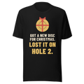 Got a New Disc for Christmas. Lost It on Hole 2. - Bella+Canvas 3001 Black front