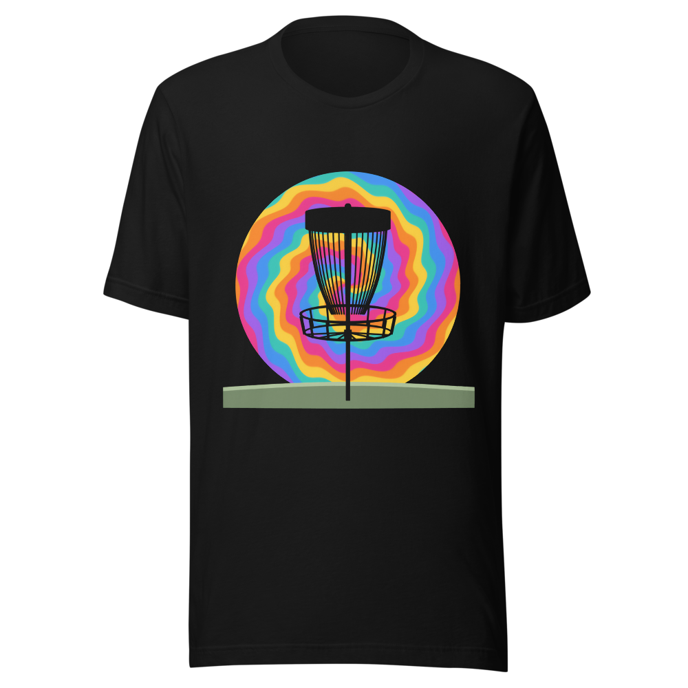 Tie-Dye Sunset Basket - Bella+Canvas 3001 Black front