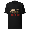 DG-H04 Ho Ho Hole in One - Bella+Canvas 3001 Black front