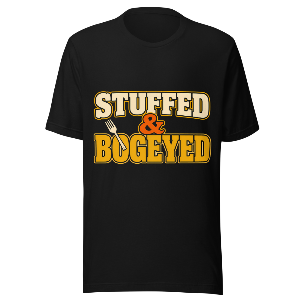 Stuffed & Bogeyed - Bella+Canvas 3001 Black front