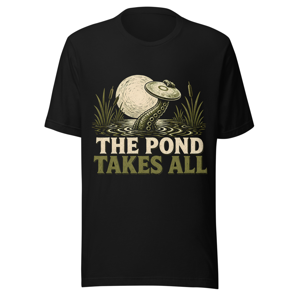 DG-HW07 The Pond Takes All - Bella+Canvas 3001 Black front