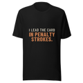 I Lead the Card in Penalty Strokes - Bella+Canvas 3001 Black front
