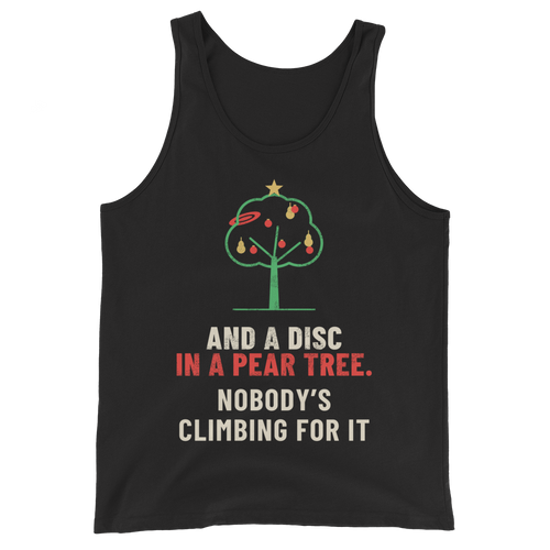 A Disc in a Pear Tree - Bella+Canvas 3480 Tank Black front