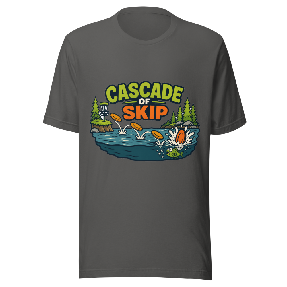 Cascade of Skip - Bella+Canvas 3001 Asphalt front