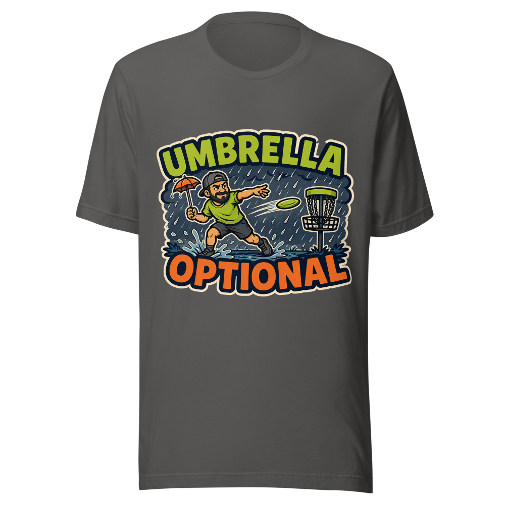 Umbrella Optional - Bella+Canvas 3001 Asphalt front