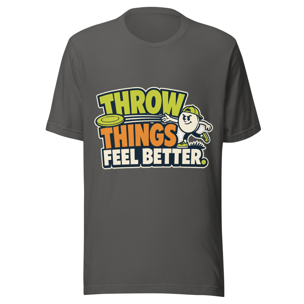 Throw Things, Feel Better - Bella+Canvas 3001 Asphalt front