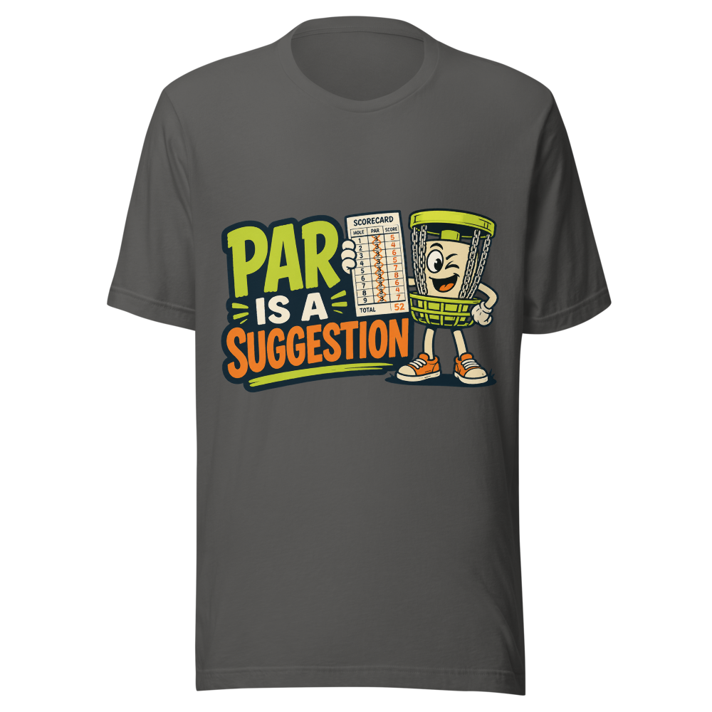 Par is a Suggestion - Bella+Canvas 3001 Asphalt front