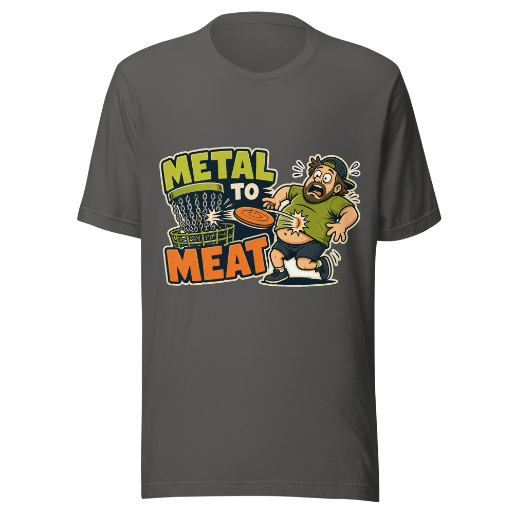 Metal to Meat - Bella+Canvas 3001 Asphalt front