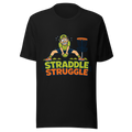 Straddle Struggle — Bella+Canvas 3001 Black front