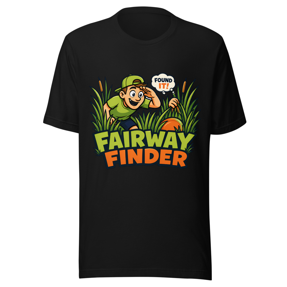 Fairway Finder — Bella+Canvas 3001 Black front