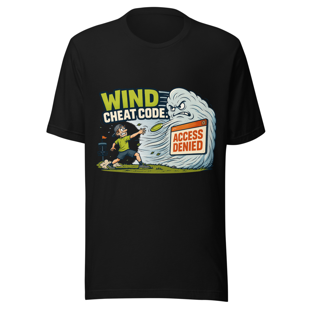 Wind Cheat Code — Bella+Canvas 3001 Black front