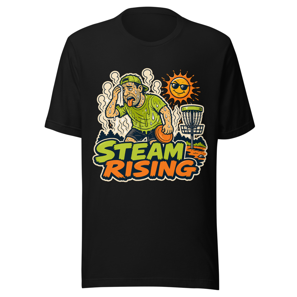 Steam Rising — Bella+Canvas 3001 Black front