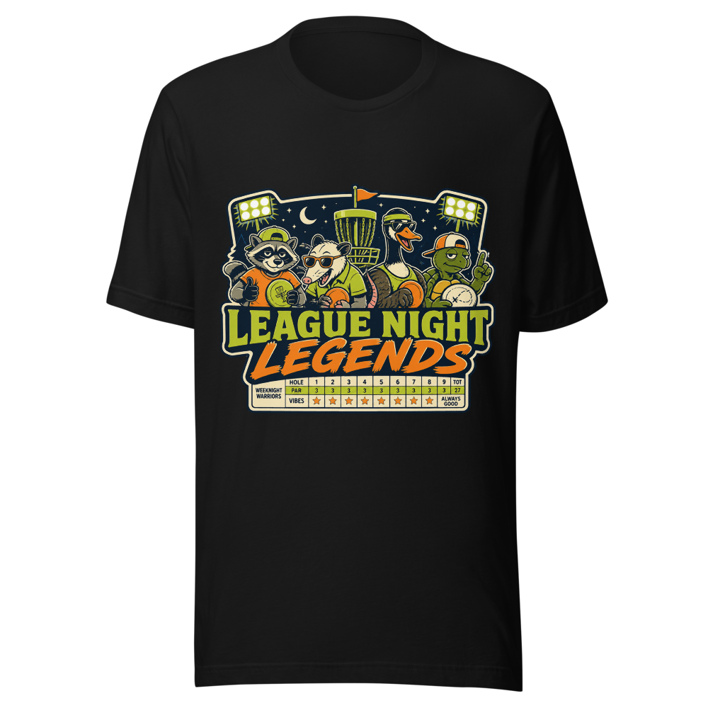 League Night Legends — Bella+Canvas 3001 Black front