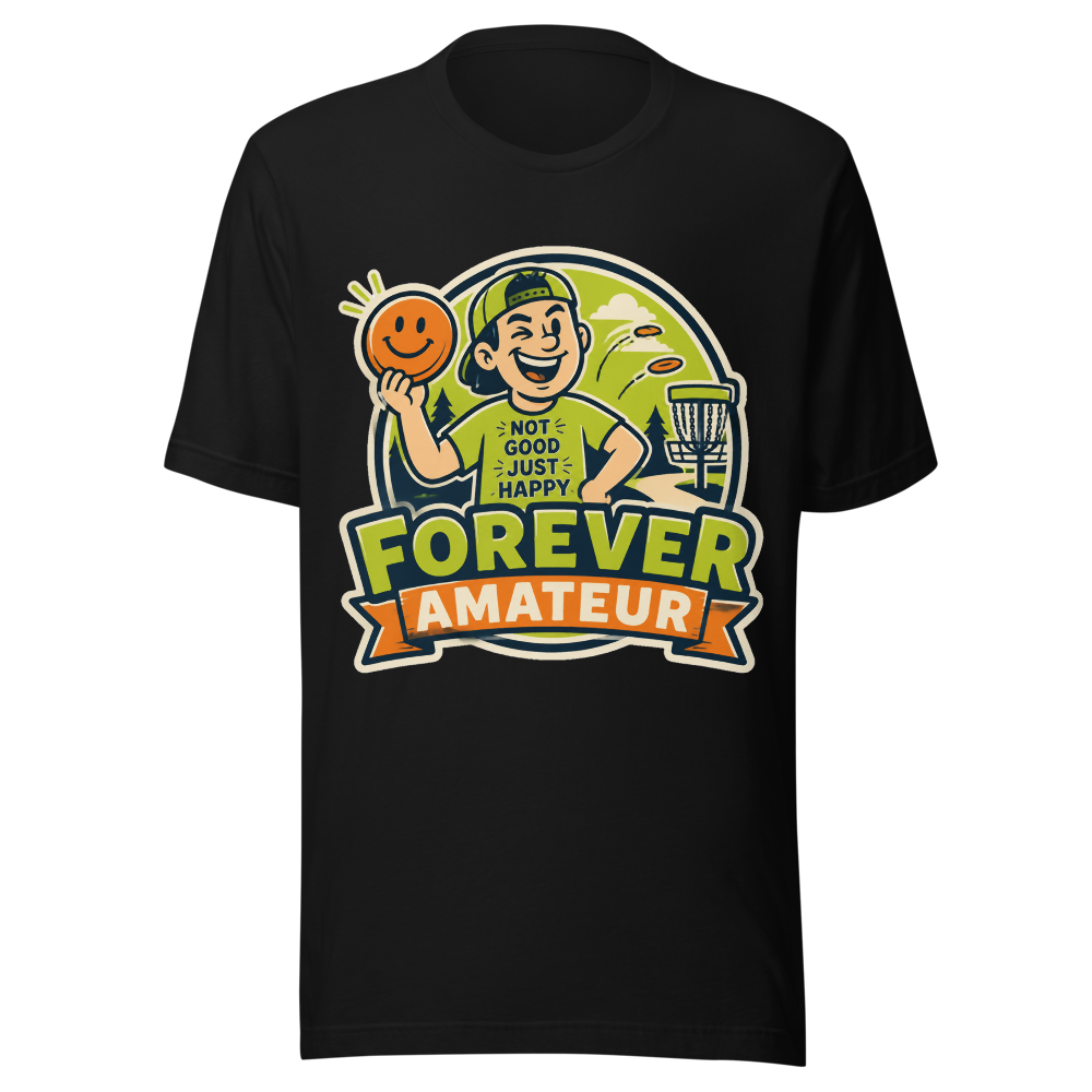 Forever Amateur Energy — Bella+Canvas 3001 Black front