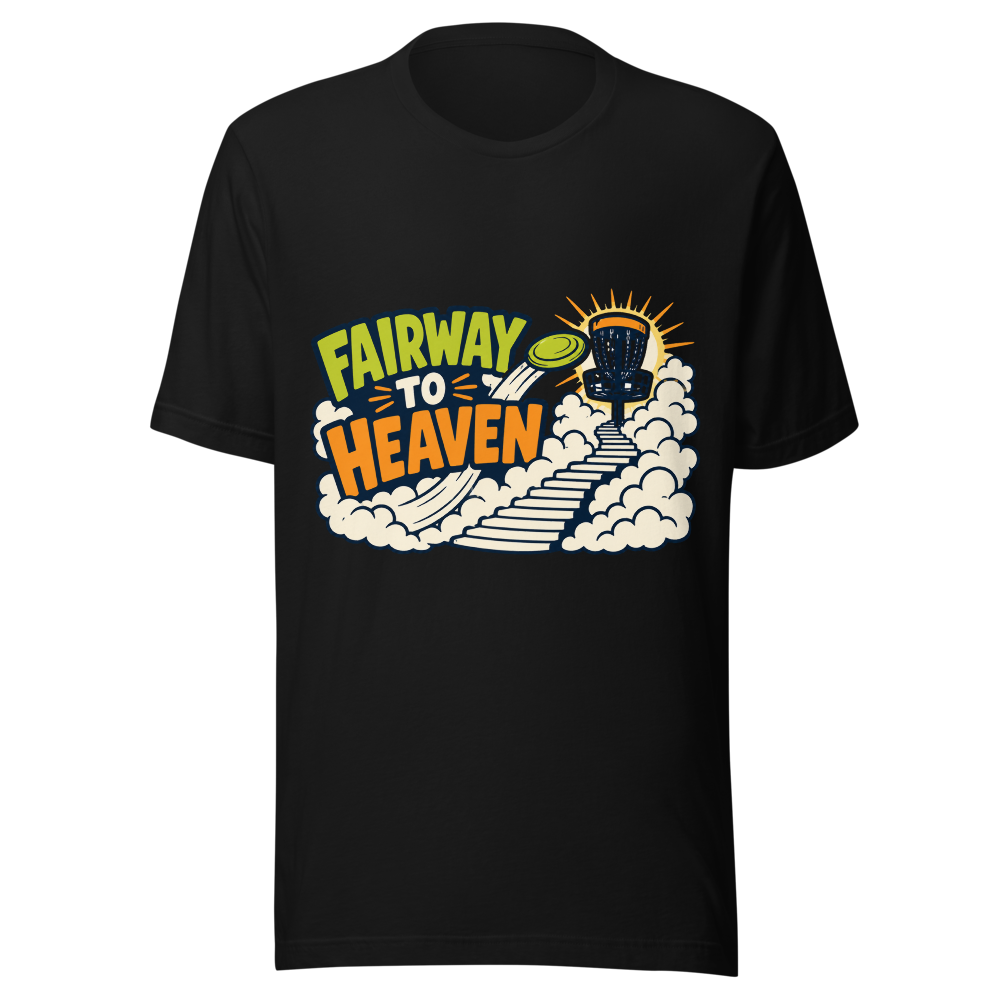 Fairway to Heaven — Bella+Canvas 3001 Black front
