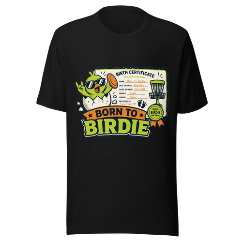 Born to Birdie — Bella+Canvas 3001 Black front