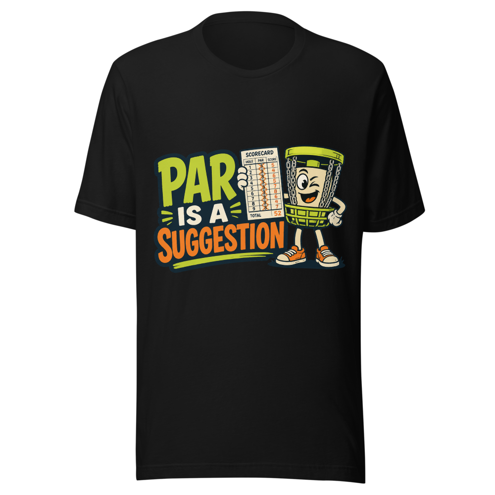 Par is a Suggestion — Bella+Canvas 3001 Black front