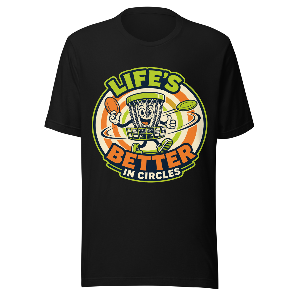 Life's Better in Circles — Bella+Canvas 3001 Black front