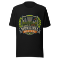 Municipal Masters Crest — Bella+Canvas 3001 Black front