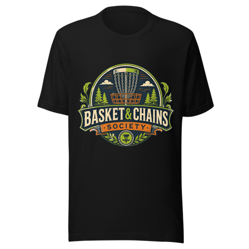 Basket & Chains Society — Bella+Canvas 3001 Black front
