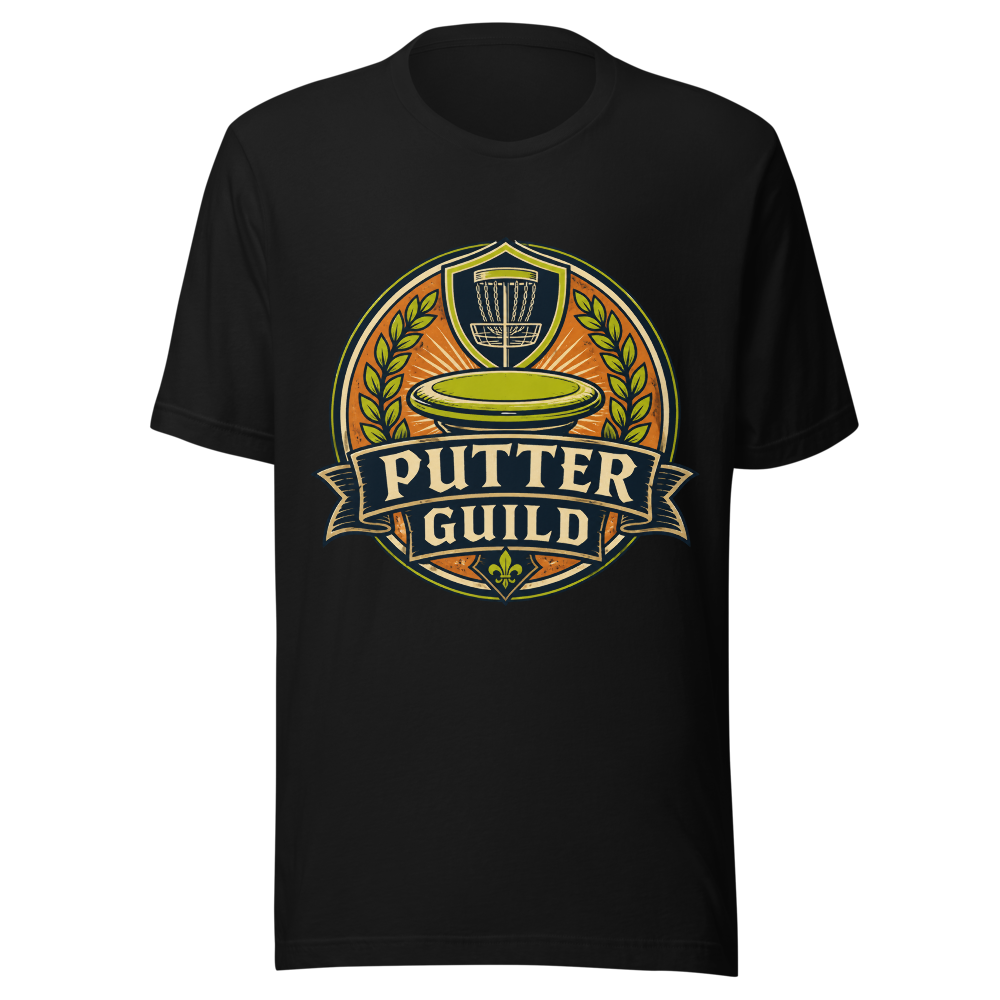 Putter Guild Emblem — Bella+Canvas 3001 Black front
