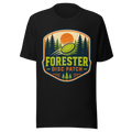 Fore!ster Vintage Patch — Bella+Canvas 3001 Black front