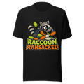 Raccoon Ransacked Bag — Bella+Canvas 3001 Black front