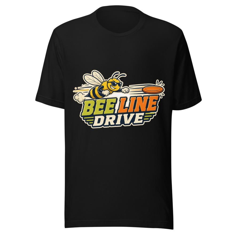 Bee Line Drive — Bella+Canvas 3001 Black front