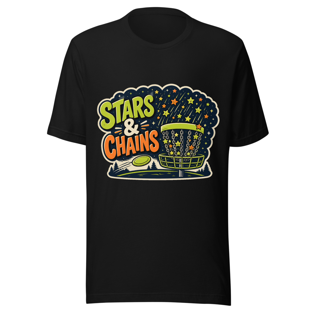 Stars & Chains — Bella+Canvas 3001 Black front