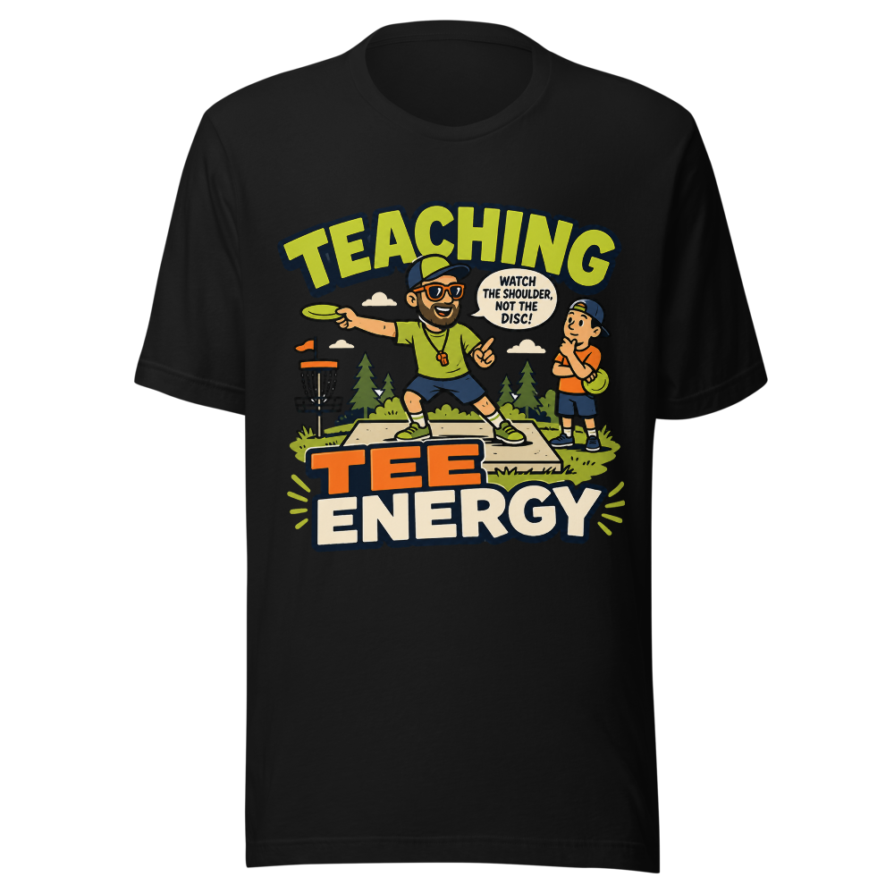 Teaching Tee Energy — Bella+Canvas 3001 Black front
