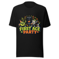 First Ace Party — Bella+Canvas 3001 Black front