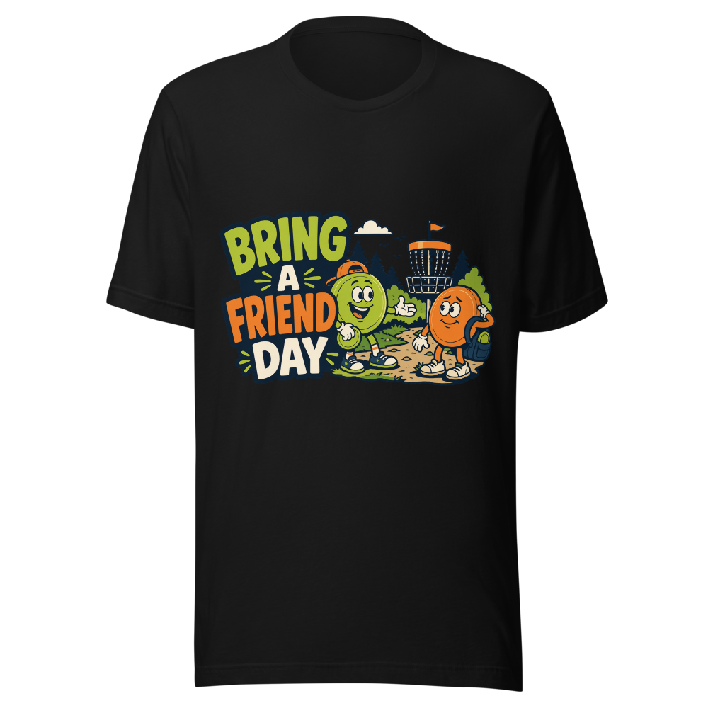 Bring a Friend Day — Bella+Canvas 3001 Black front
