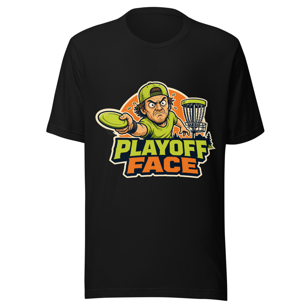 Playoff Face — Bella+Canvas 3001 Black front