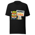 Respect the Stack — Bella+Canvas 3001 Black front