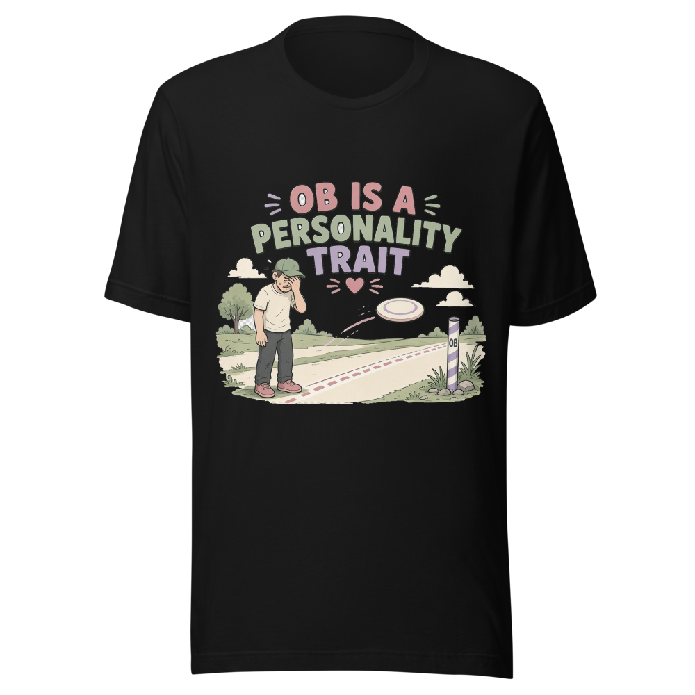 OB Is A Personality Trait — Bella+Canvas 3001 Black front