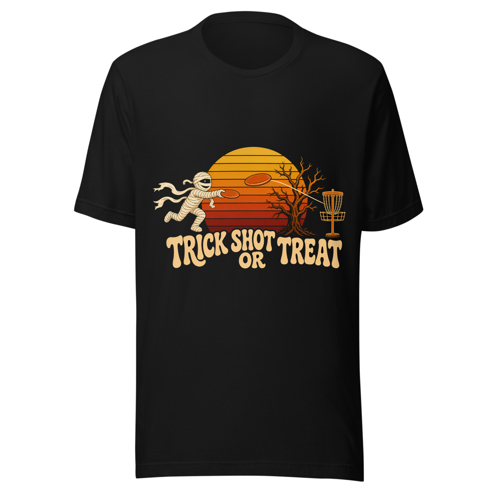 Trick Shot or Treat — Bella+Canvas 3001 Black front