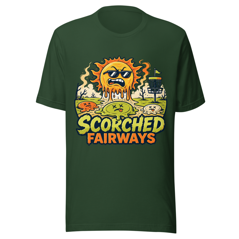 Scorched Fairways - Bella+Canvas 3001 Forest front