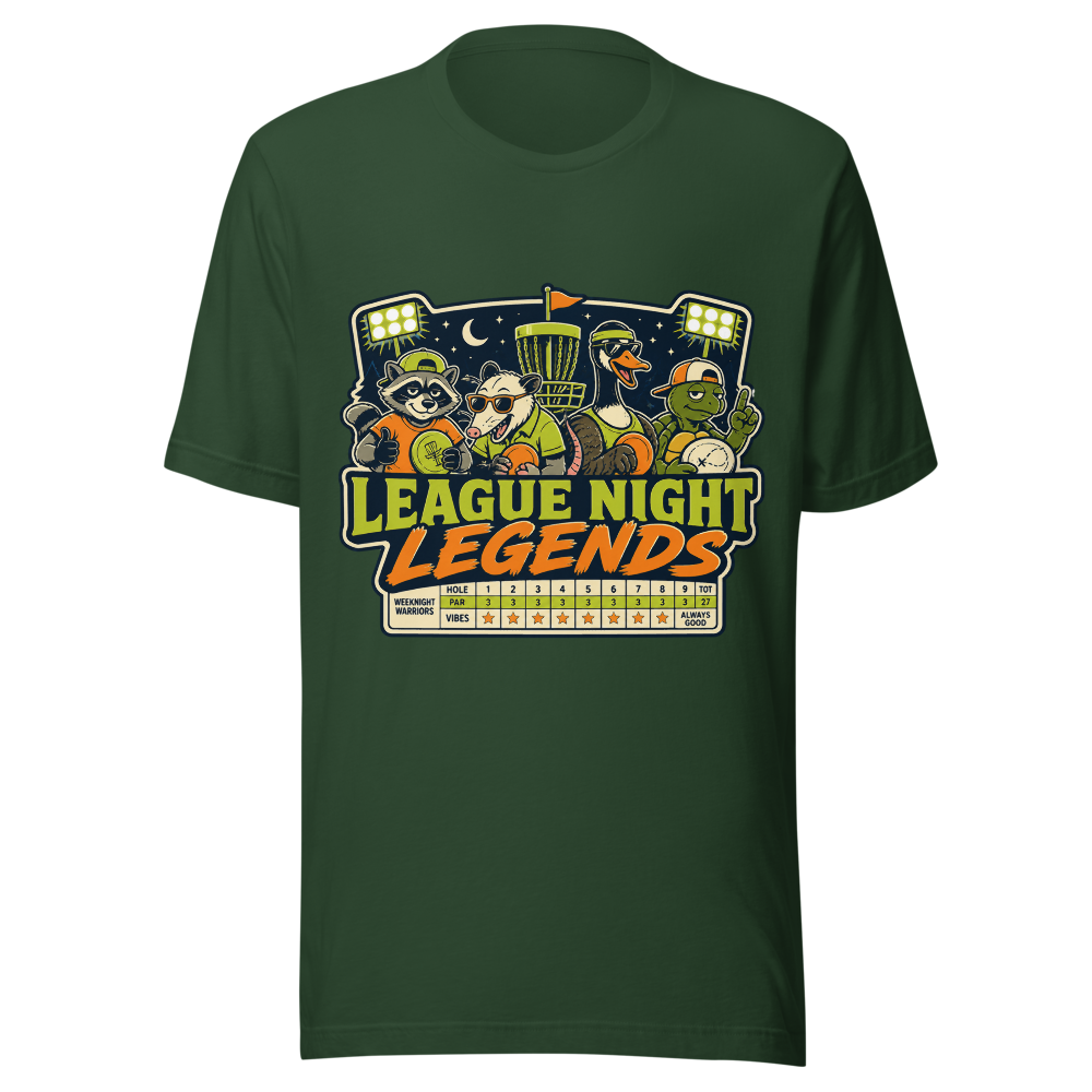 League Night Legends - Bella+Canvas 3001 Forest front