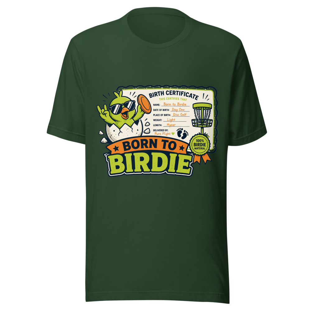 Born to Birdie - Bella+Canvas 3001 Forest front