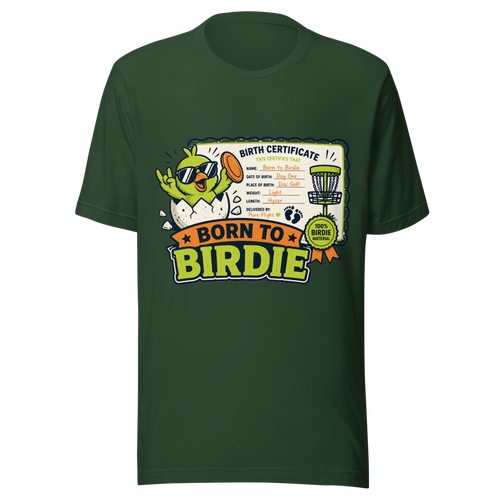 Born to Birdie - Bella+Canvas 3001 Forest front