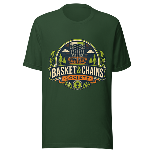 Basket & Chains Society - Bella+Canvas 3001 Forest front