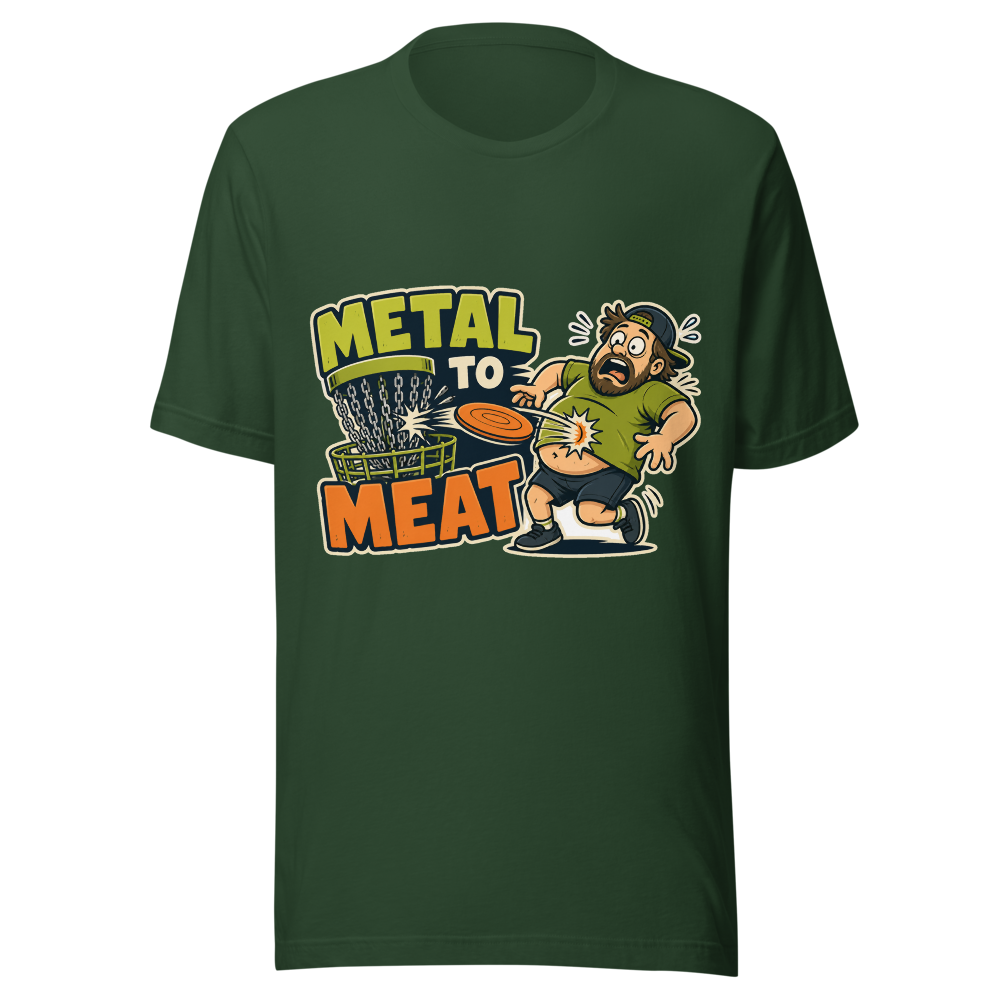 Metal to Meat - Bella+Canvas 3001 Forest front