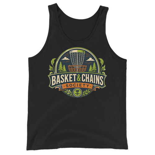 Basket & Chains Society - Bella+Canvas 3480 Tank Black front